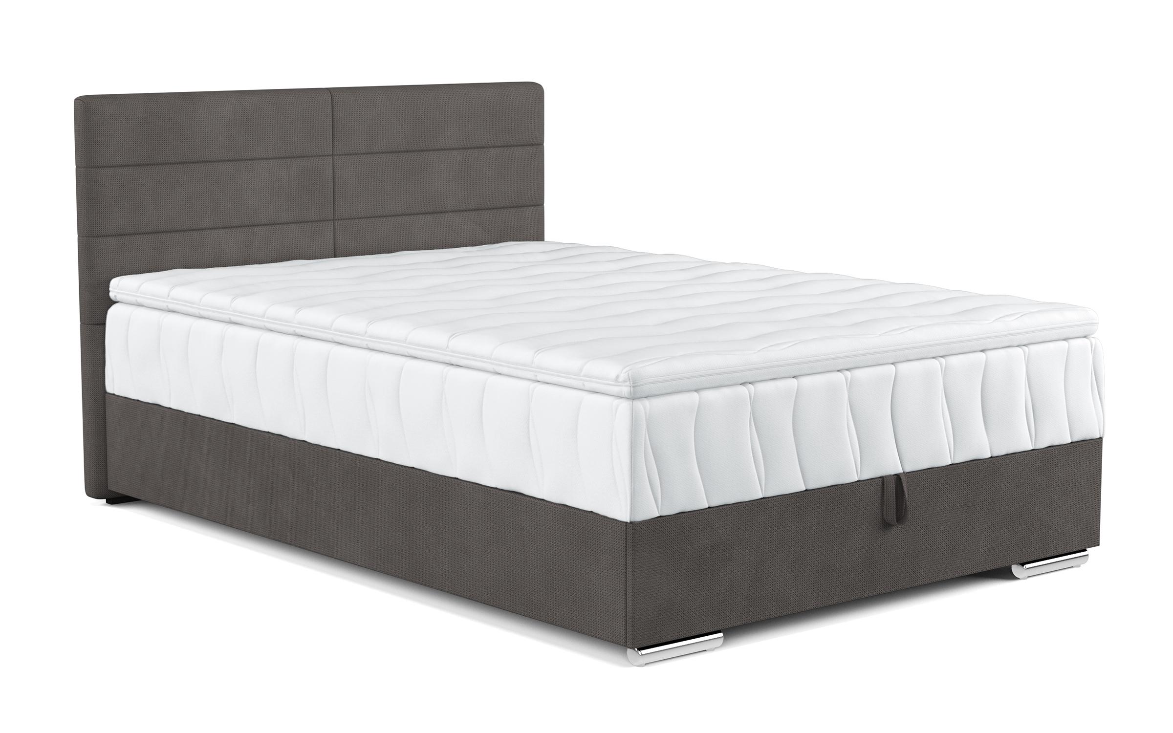 Vindi Boxspring franciaágy + felső matrac 120/200, szürke  5